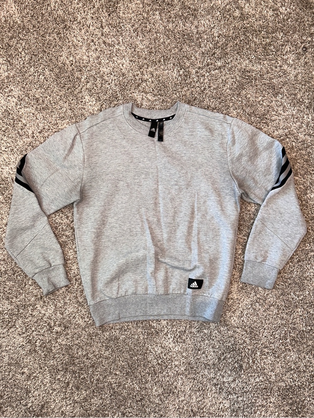 Adidas Future Icons Three Stripes Crew, Size Small